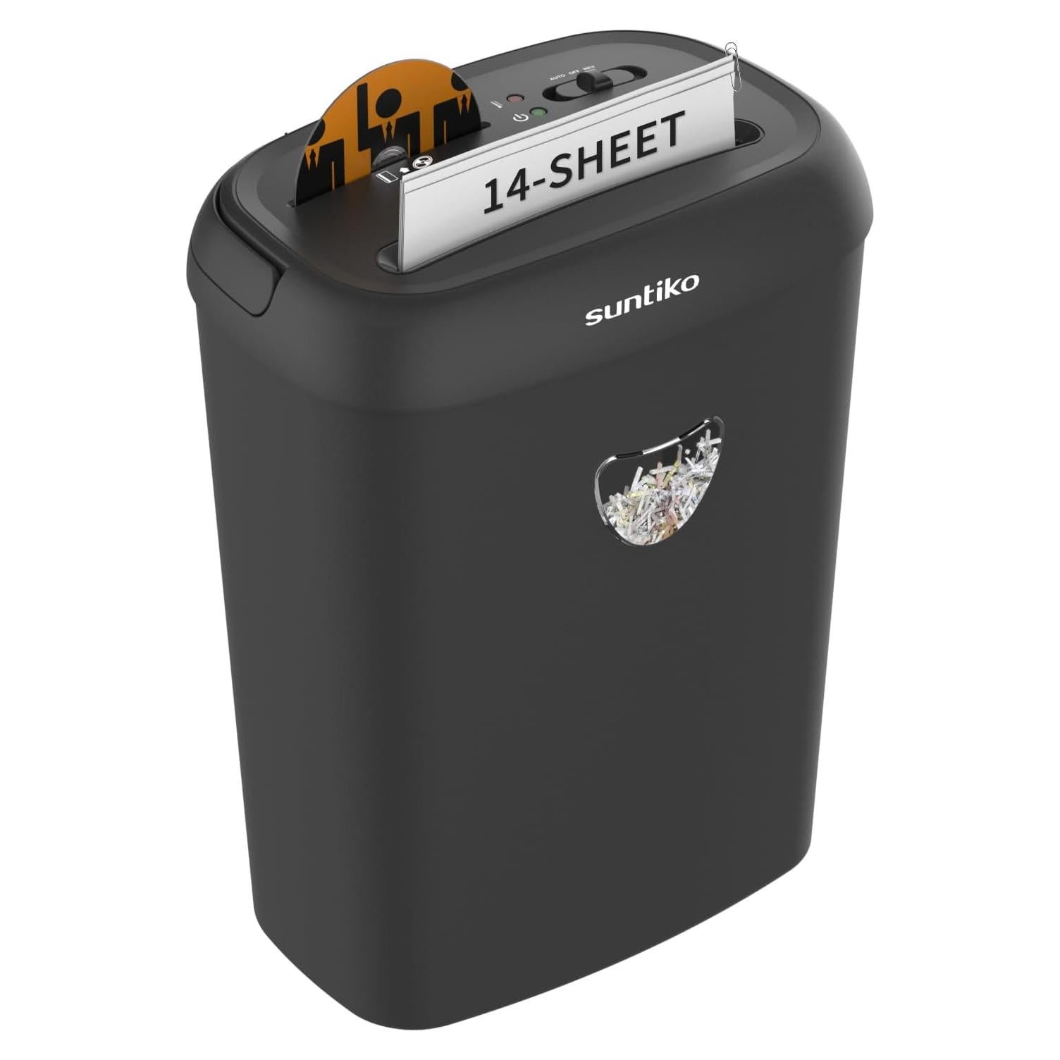 Destructora de papel Suntiko CD210P-12, 14 hojas, corte cruzado