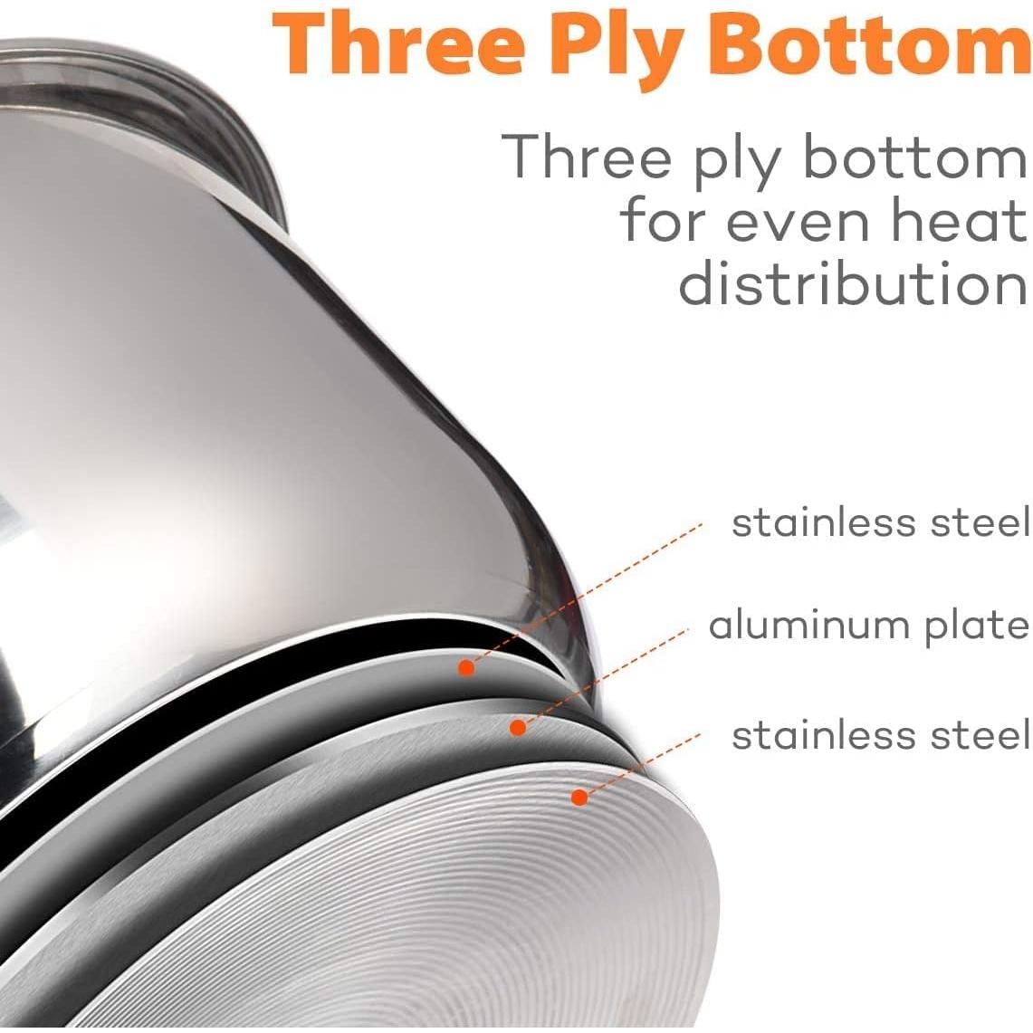 Olla de Acero Inoxidable Goldlion 8 Qt para Ninja Foodi