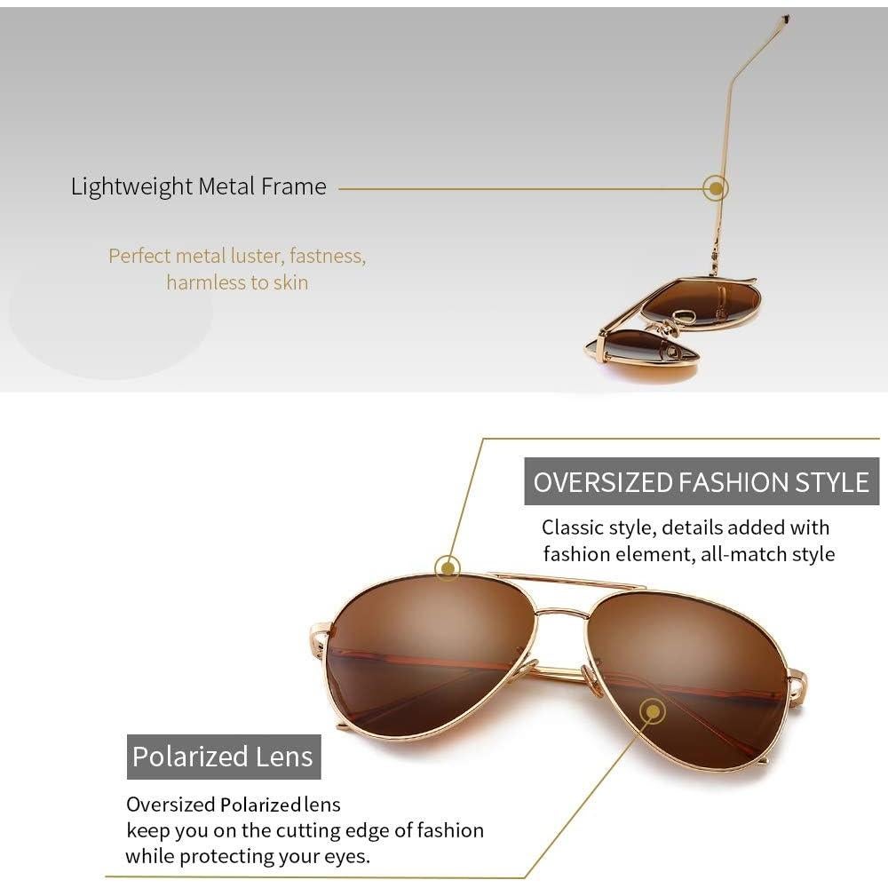 Gafas de sol aviador SUNGAIT - Lentes polarizados grandes