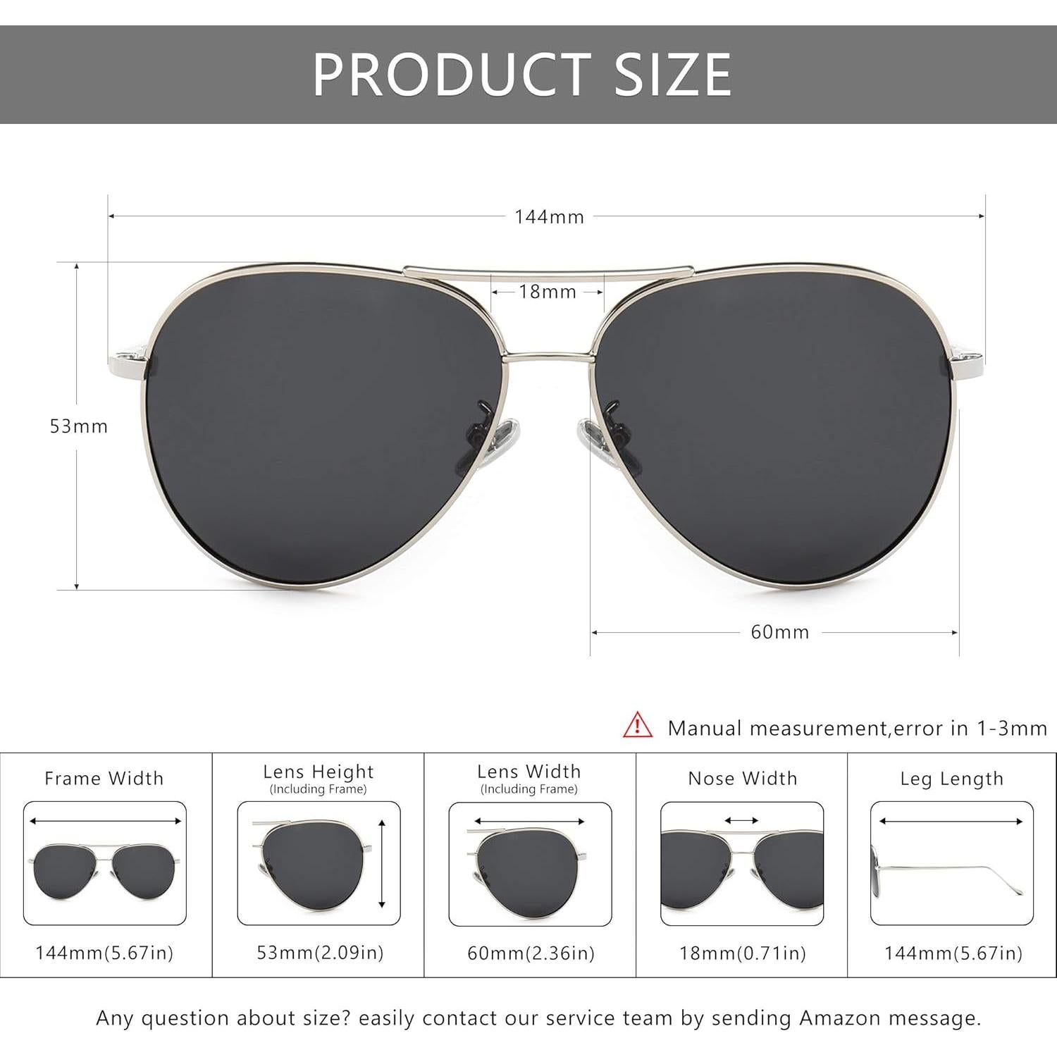Gafas de sol oversized SUNGAIT - Lentes polarizados gris
