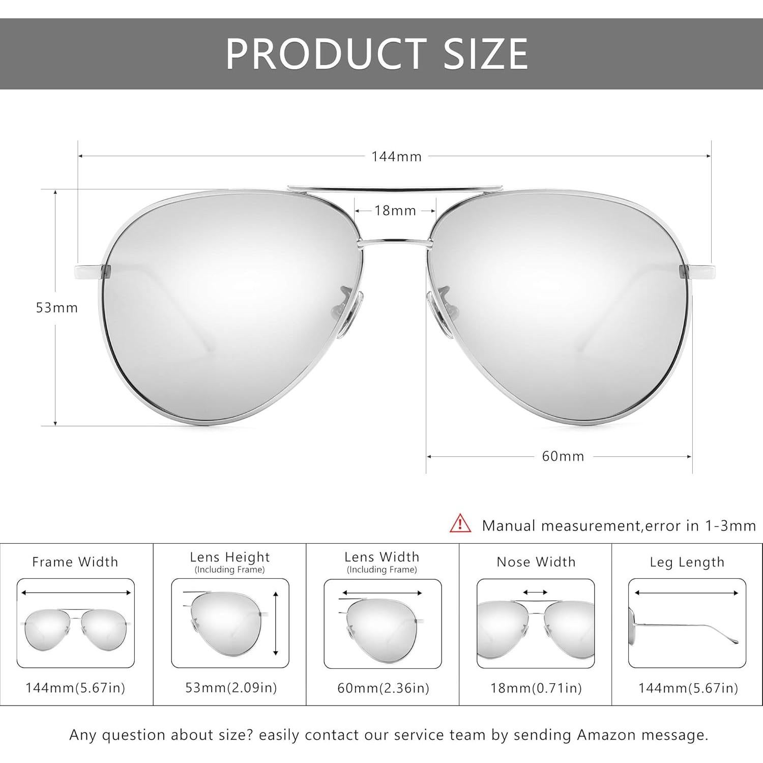 Gafas de Sol Oversize Sungait - Lentes Polarizados 60mm