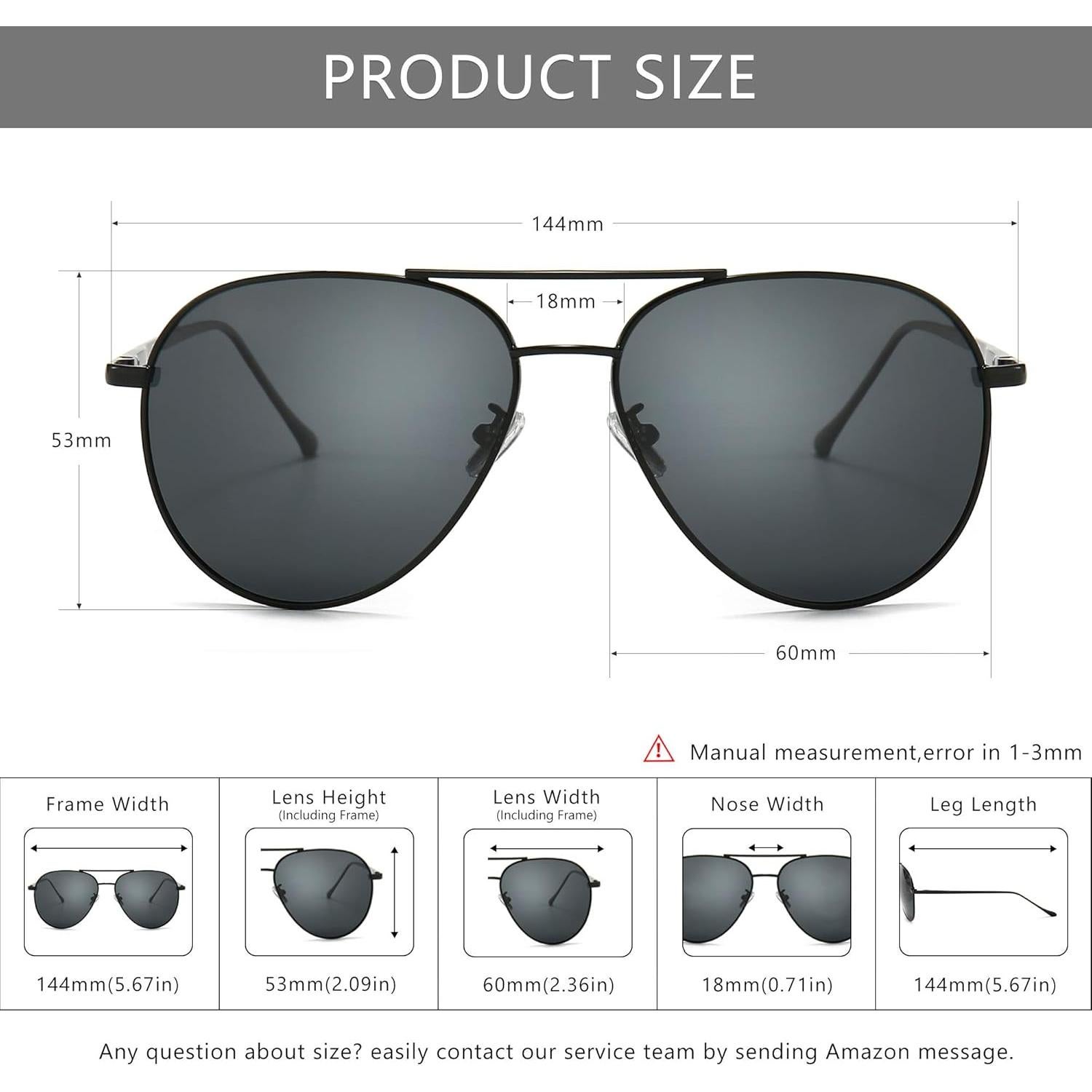 Gafas de sol oversized SUNGAIT - Lentes polarizados gris