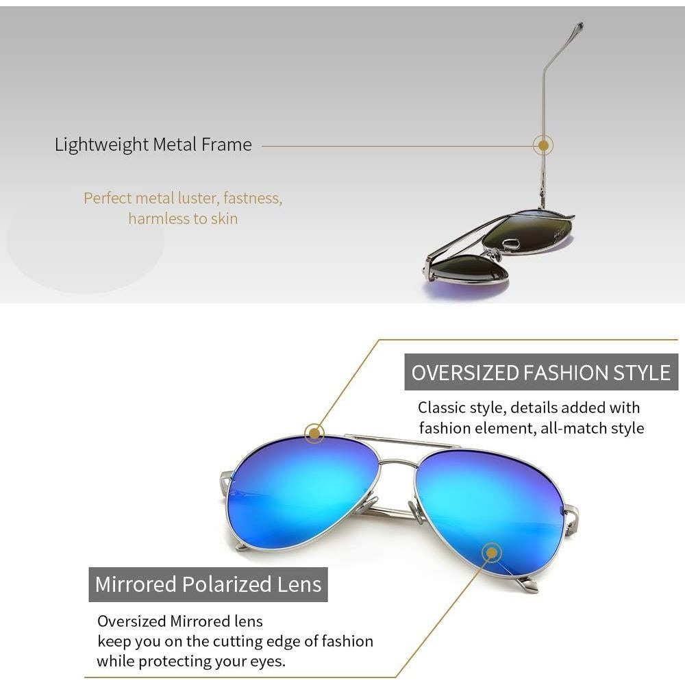 Gafas de sol oversized SUNGAIT - Lentes polarizados 53x60mm