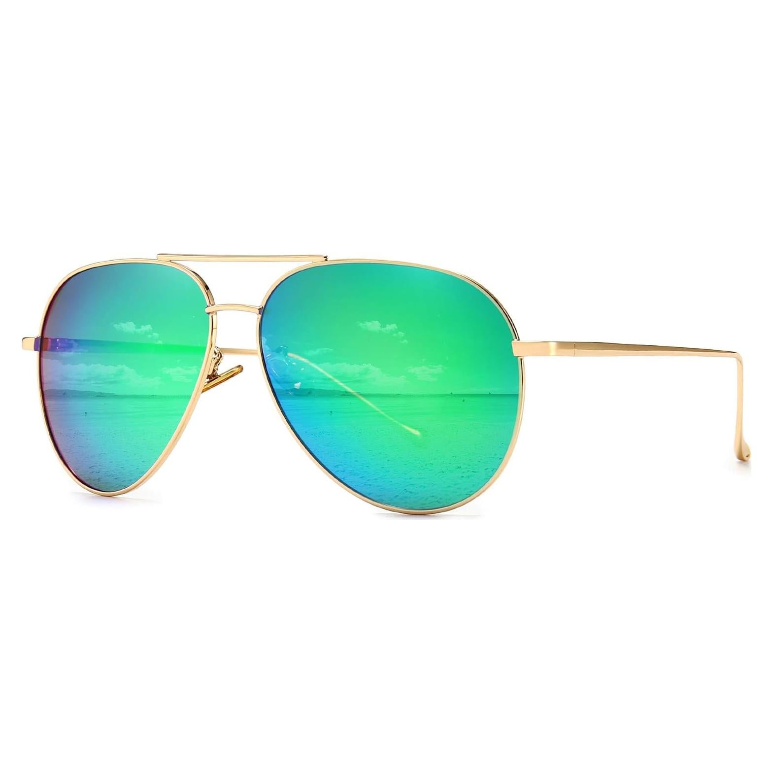 Gafas de sol oversized SUNGAIT - Lentes polarizados verdes