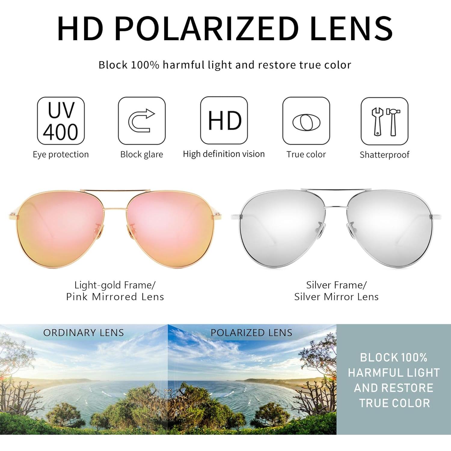 Gafas de sol oversized SUNGAIT - Lentes polarizados UV 100%