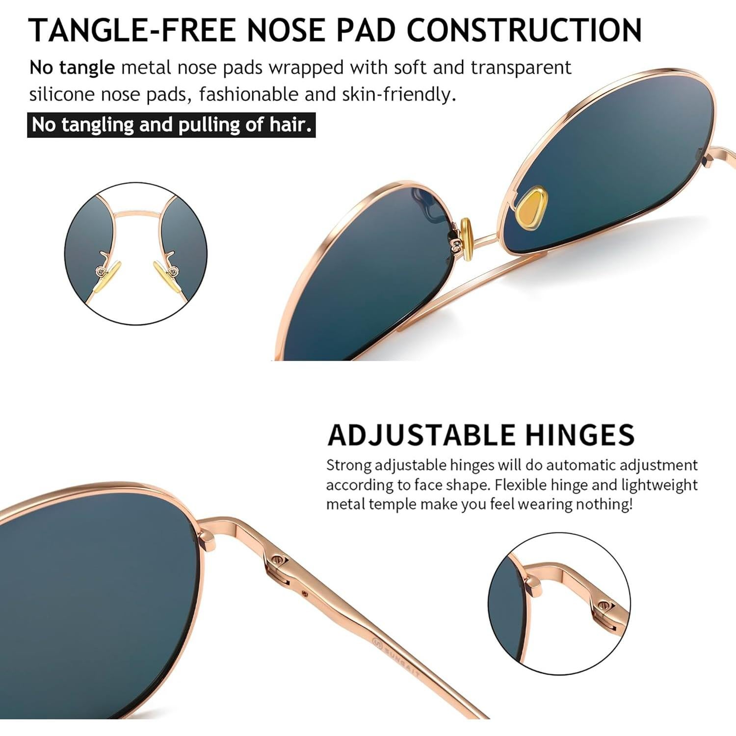 Gafas de sol oversized SUNGAIT - Lentes polarizados rojos