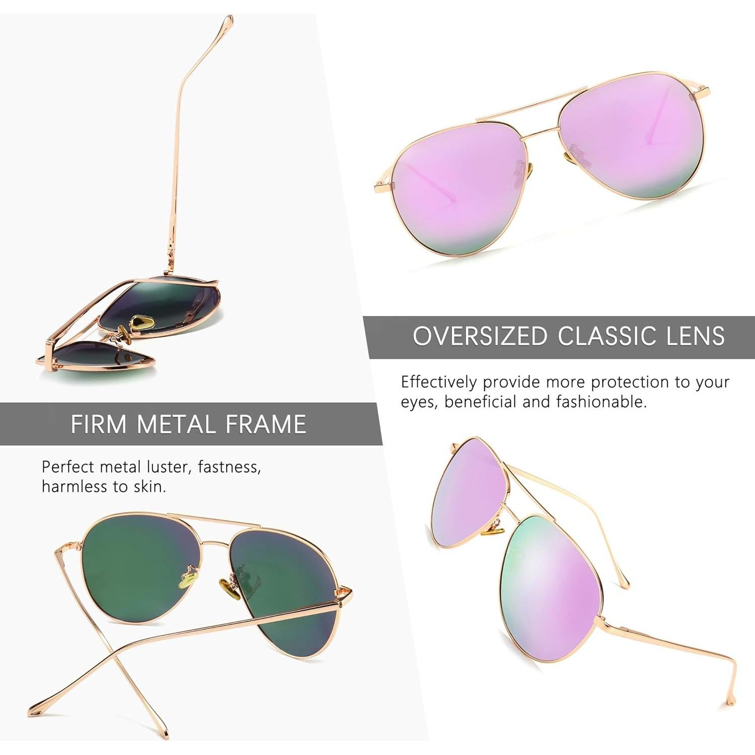 Gafas de sol oversized SUNGAIT - Lentes polarizados 60mm