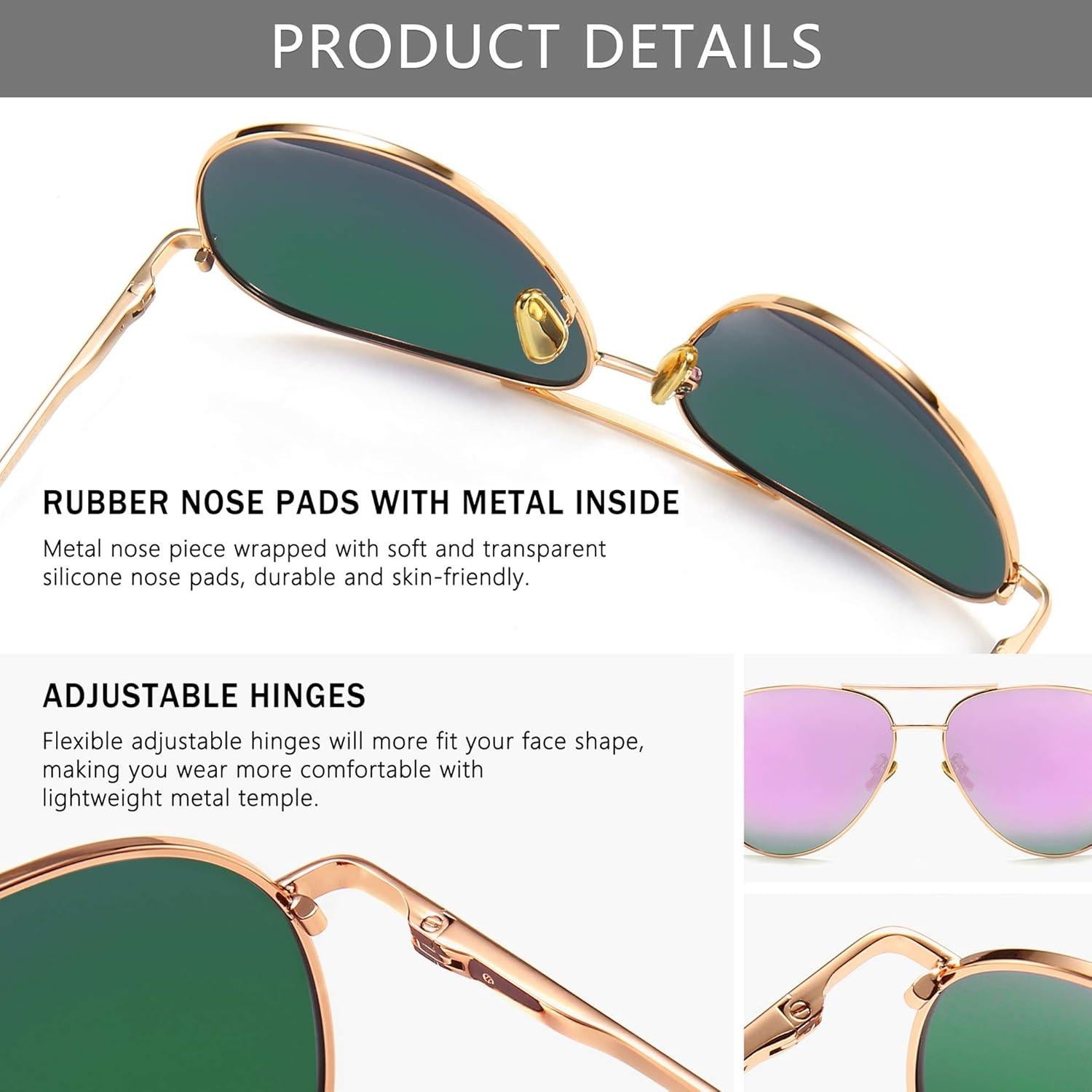 Gafas de sol oversized SUNGAIT - Lentes polarizados 60mm