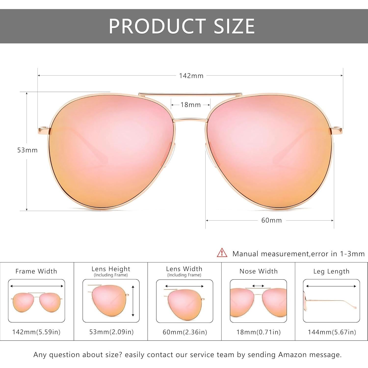 Gafas de sol aviador SUNGAIT - Lente polarizado 60mm