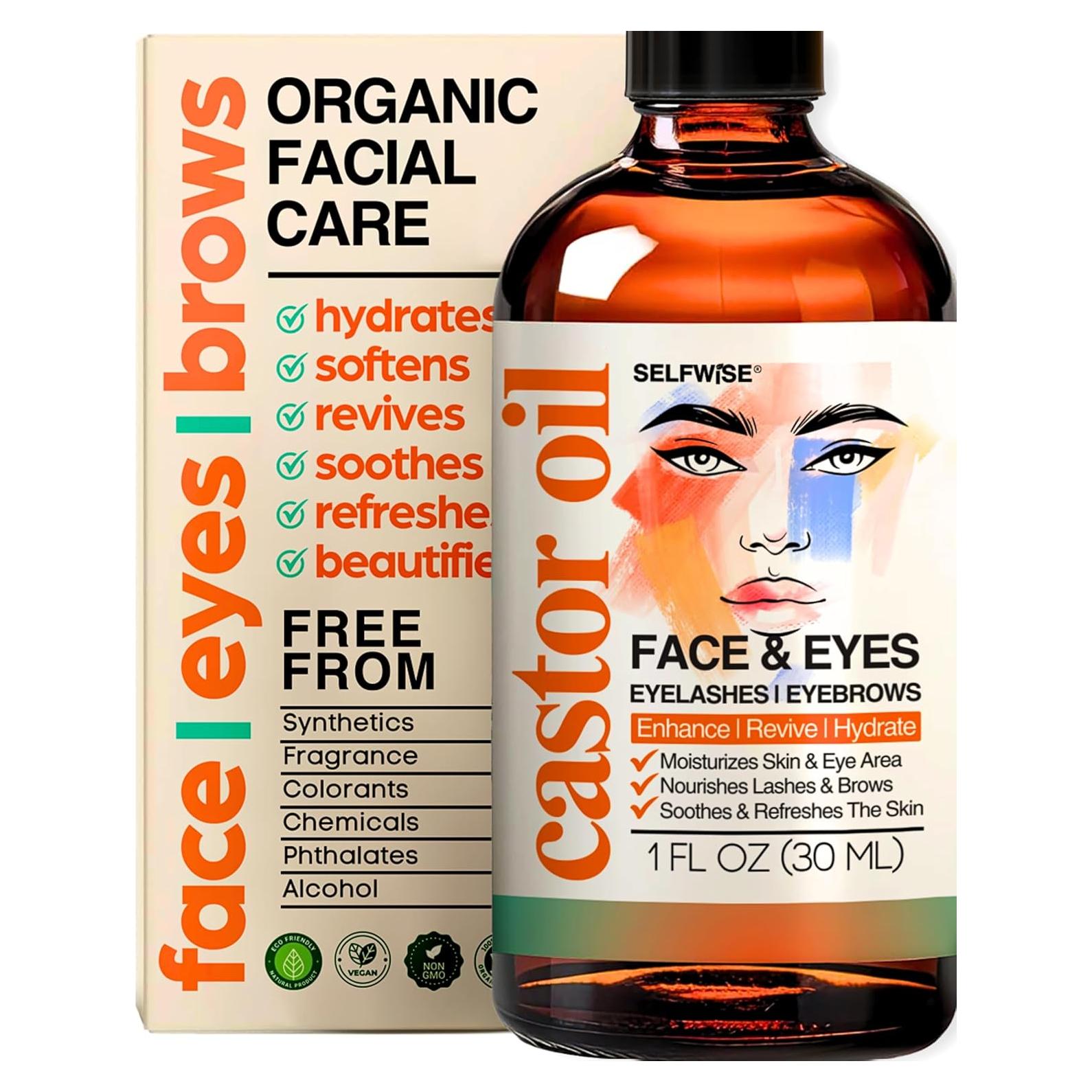Aceite de Ricino Orgánico 28.35ml - Hidratante Facial y Ojos