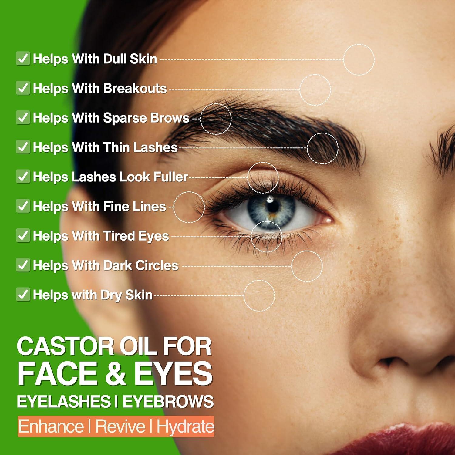 Aceite de Ricino Orgánico 28.35ml - Hidratante Facial y Ojos