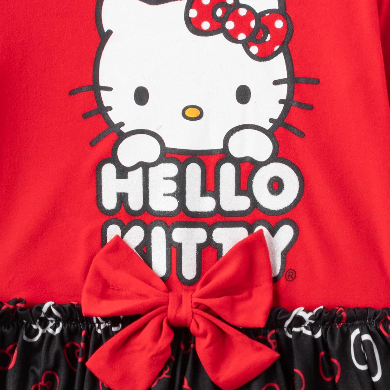 Vestidos Hello Kitty Sanrio para Niñas - 2 Paquetes, Manga Larga y Corta