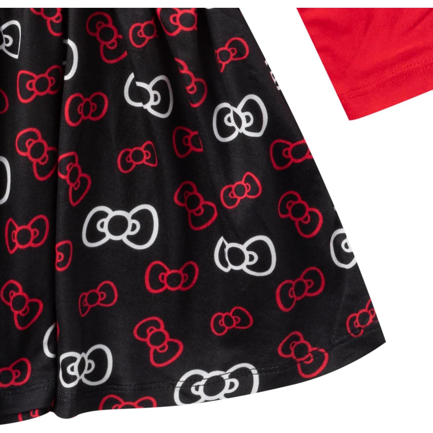 Vestidos Hello Kitty Sanrio para Niñas - 2 Paquetes, Manga Larga y Corta