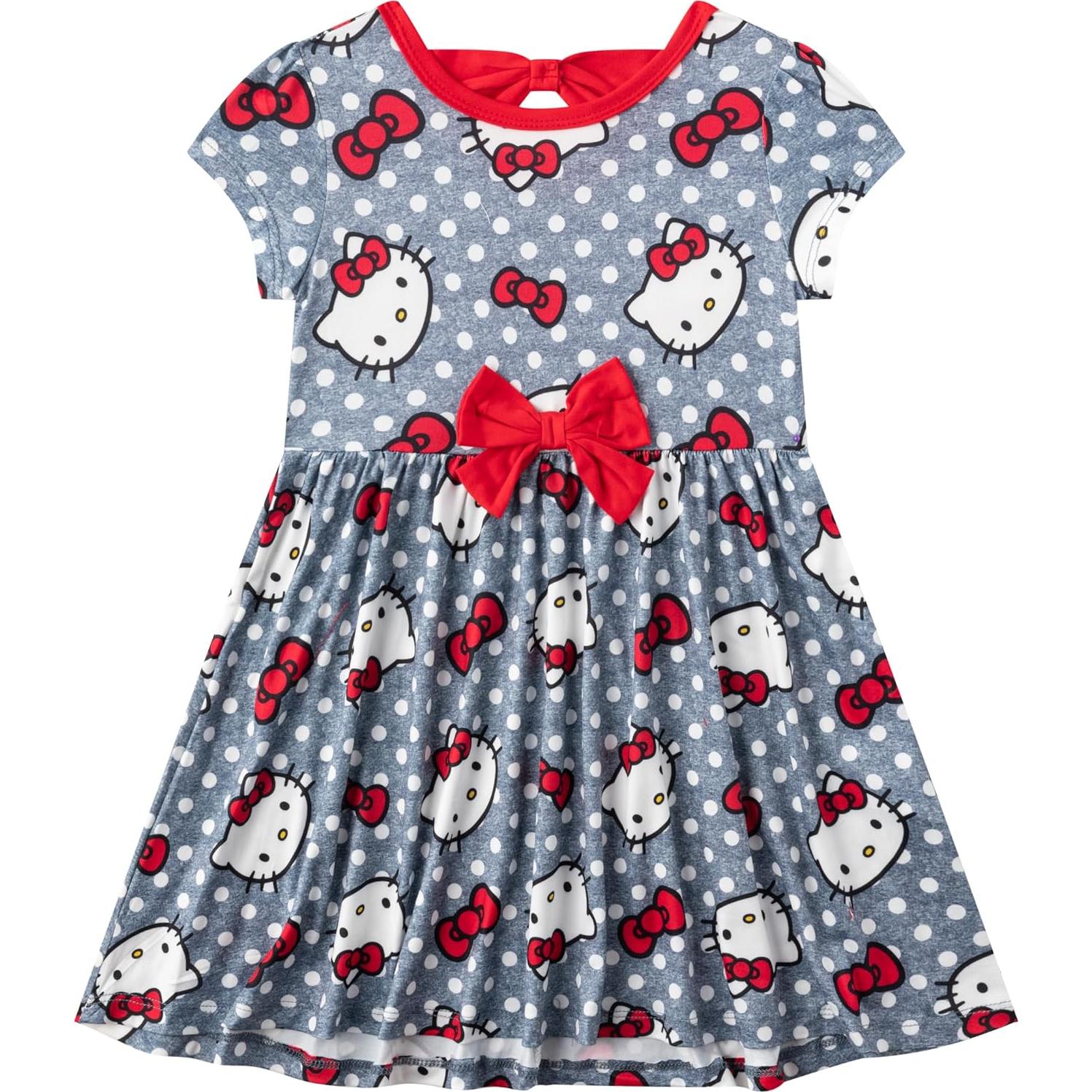 Vestidos Hello Kitty Sanrio para Niñas - 2 Paquetes, Manga Larga y Corta