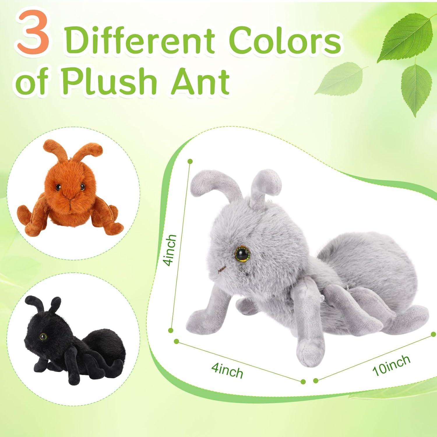 Conjunto de 3 Hormigas de Peluche Shappy 25 cm - Juguetes Suaves