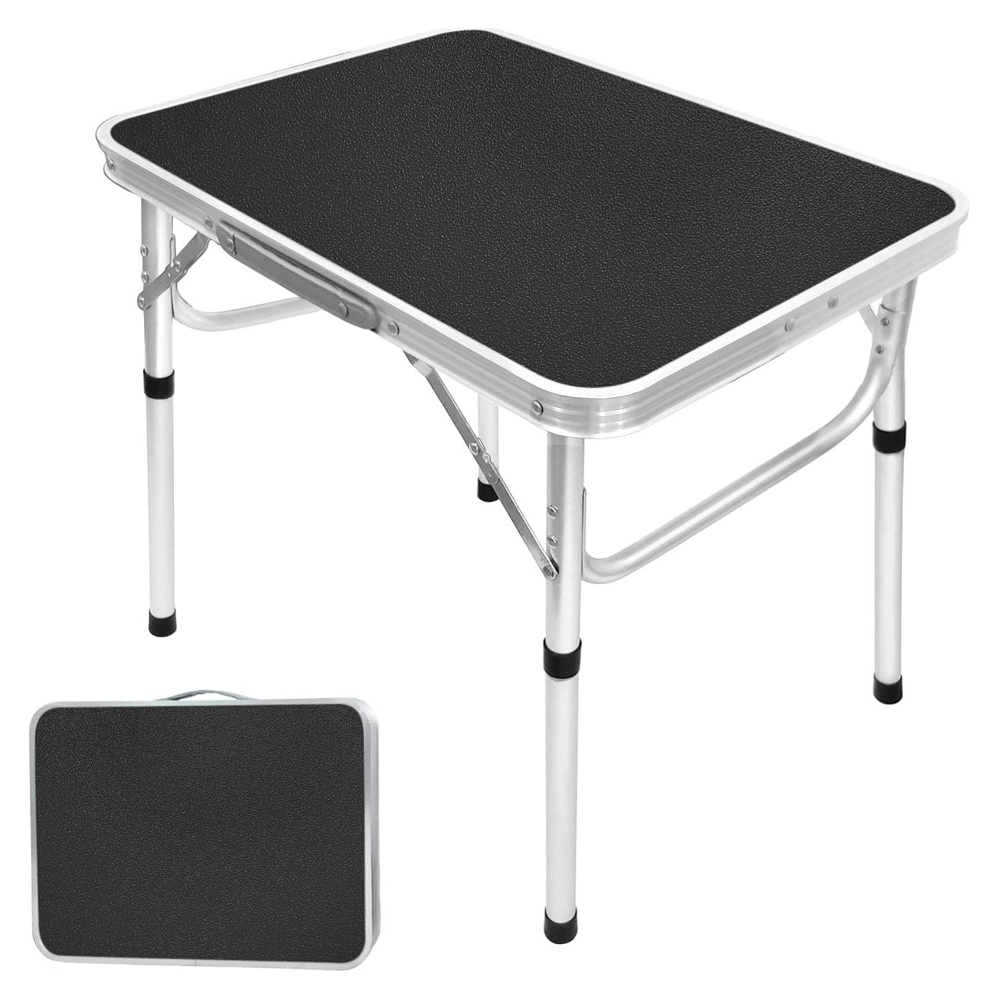 Mesa Plegable Camp Field 60x44 cm Ajustable Negra