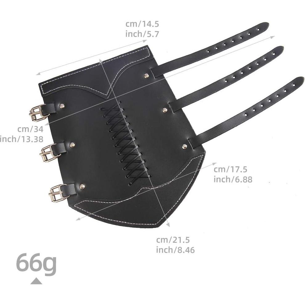 Leather Gauntlet Wristband Wrist Armor Leather Bracers Medieval Vambrace Archery Bracers Viking Guards for Men Women 2PCS