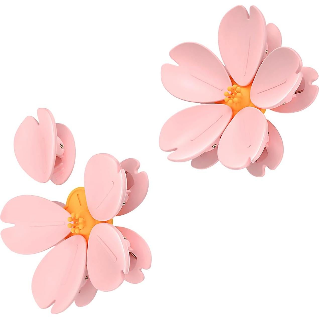 Juego de 2 Clips Magnéticos Yancorp Flor de Cerezo Rosa