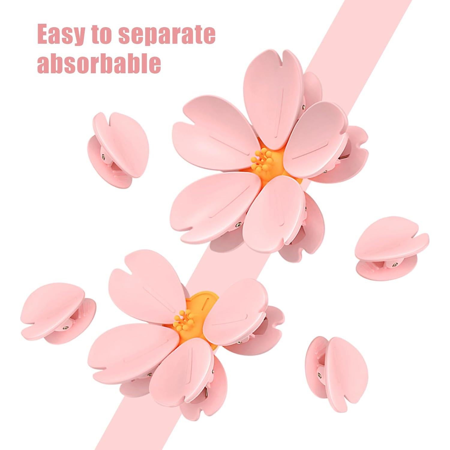 Juego de 2 Clips Magnéticos Yancorp Flor de Cerezo Rosa