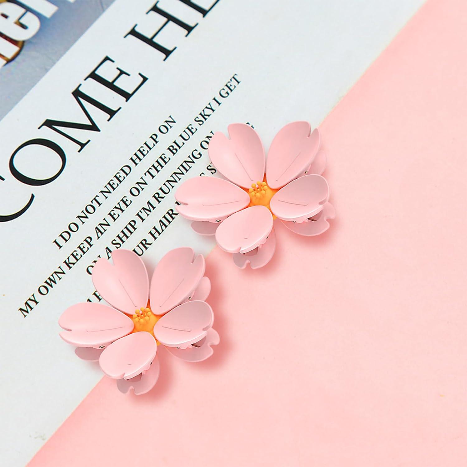 Juego de 2 Clips Magnéticos Yancorp Flor de Cerezo Rosa