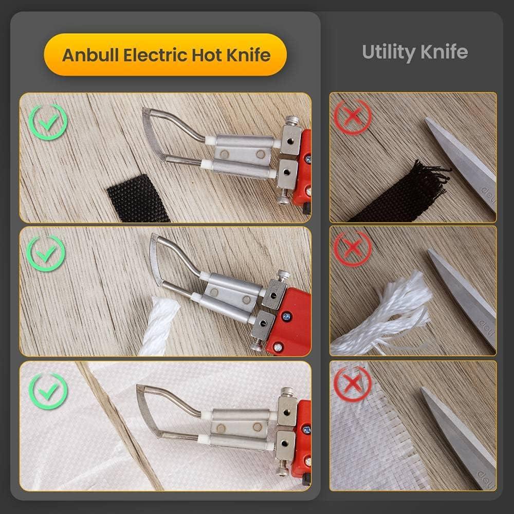 Cortador de Tela Eléctrico Anbull 100W con Cuchilla Caliente