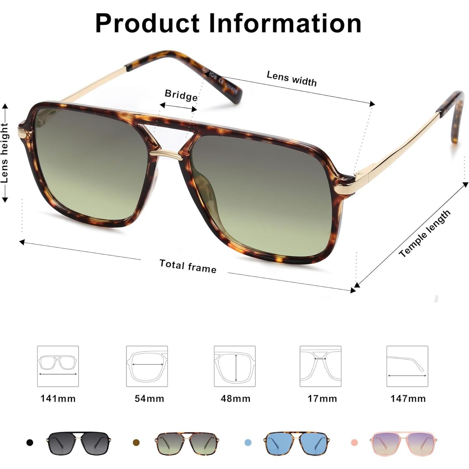 Gafas de sol SOJOS retro cuadradas polarizadas UV400