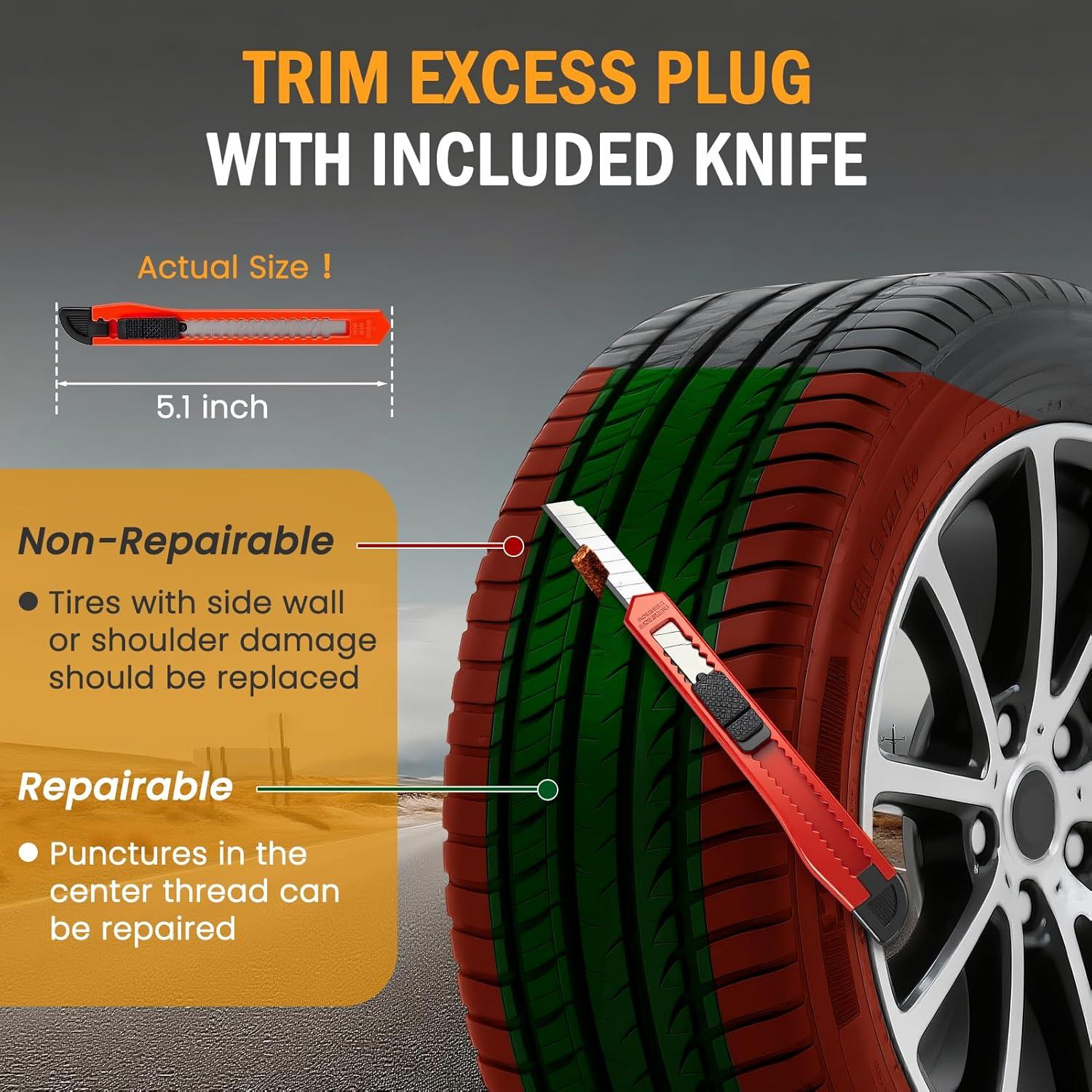 Kit de Reparación de Neumáticos ORCISH 70 Piezas Profesional