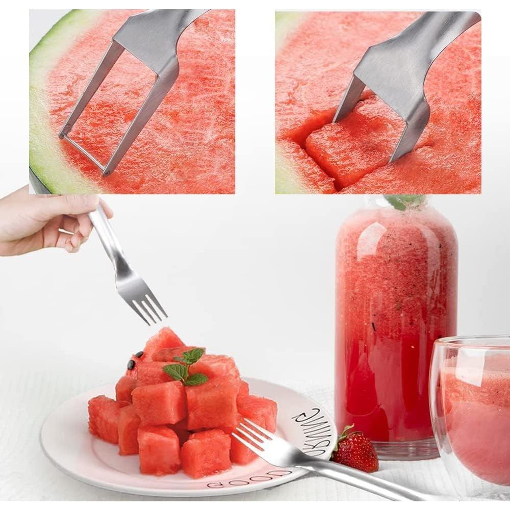 Cortador de Frutas 2 en 1 AUPJICX Acero Inoxidable 3 Pcs