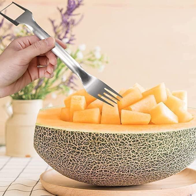 Cortador de Frutas 2 en 1 AUPJICX Acero Inoxidable 3 Pcs