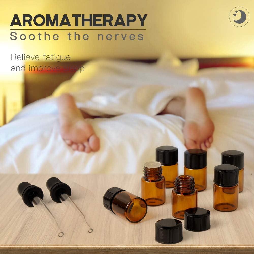 Botellas de Vidrio Ámbar Teenitor 36 Pcs 2 ml con Gotero