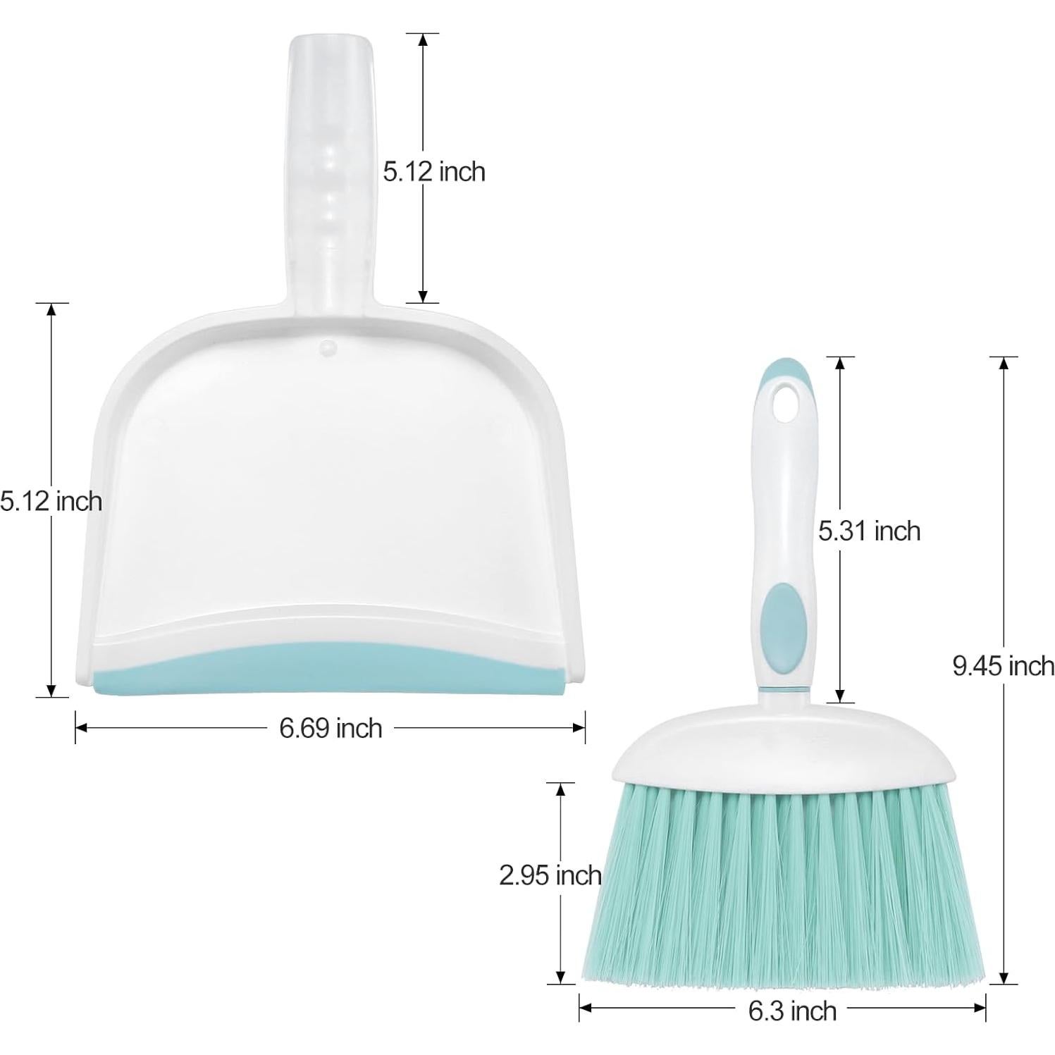 Juego de Escoba y Recogedor NACENA K063 Azul para Limpieza