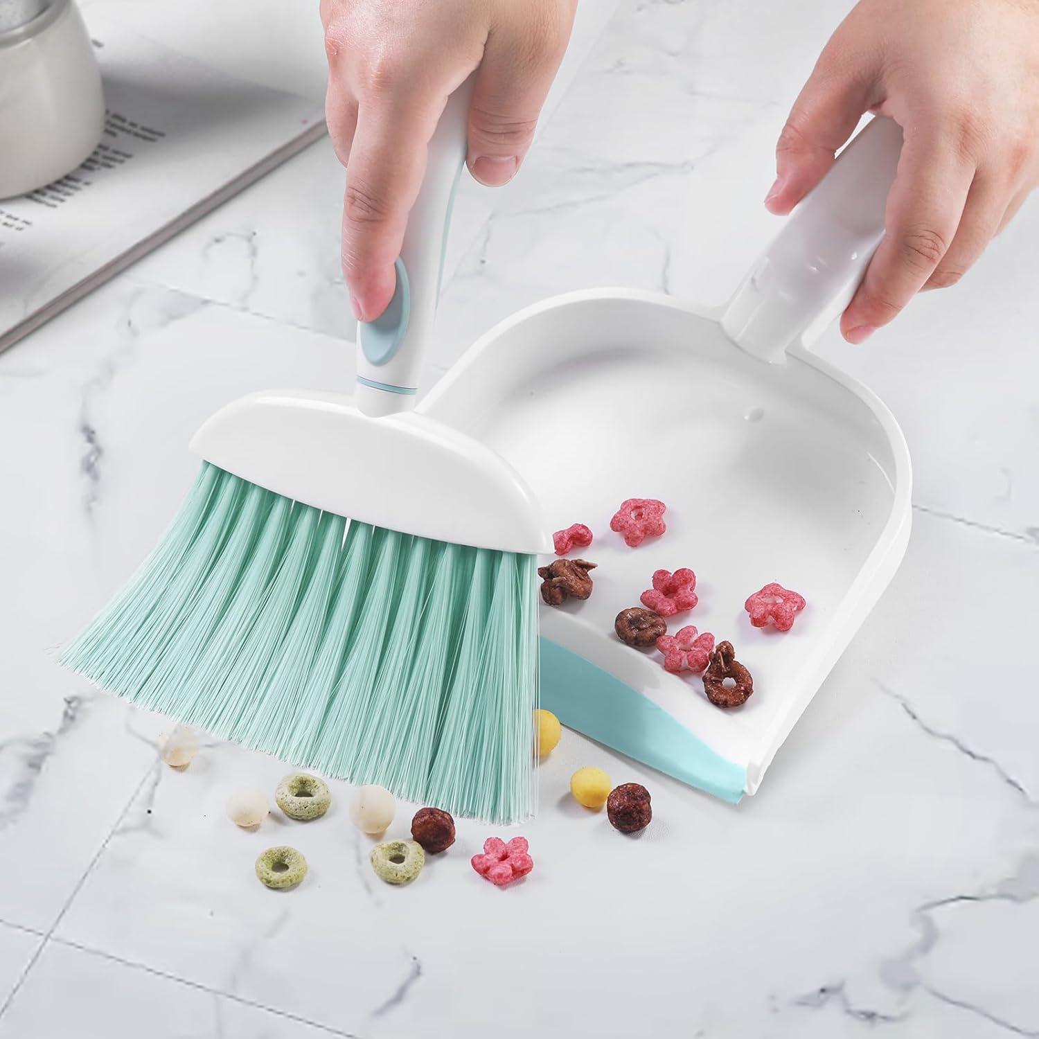 Juego de Escoba y Recogedor NACENA K063 Azul para Limpieza