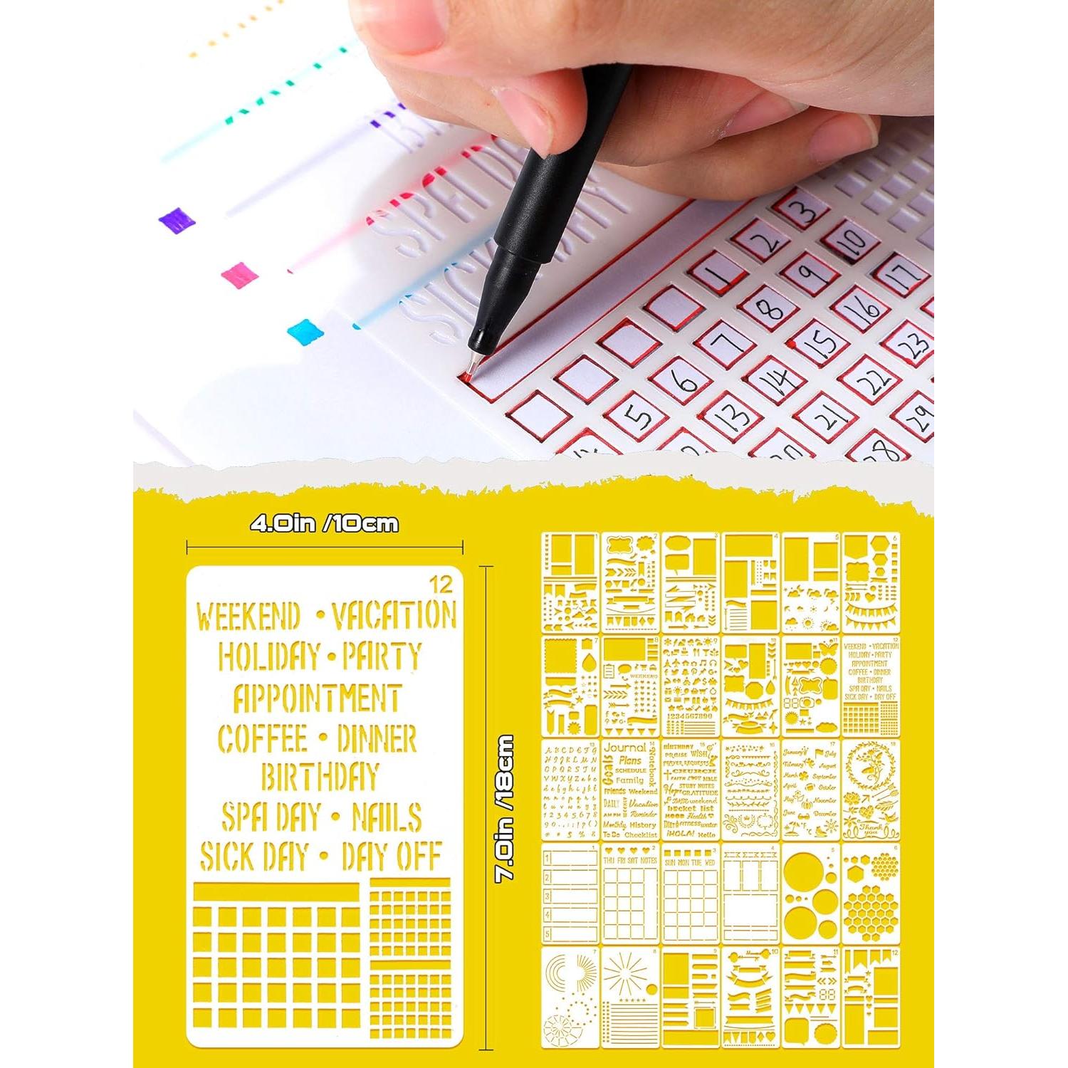 Conjunto de 30 Plantillas de Dibujo Tenare 10.16x17.78cm