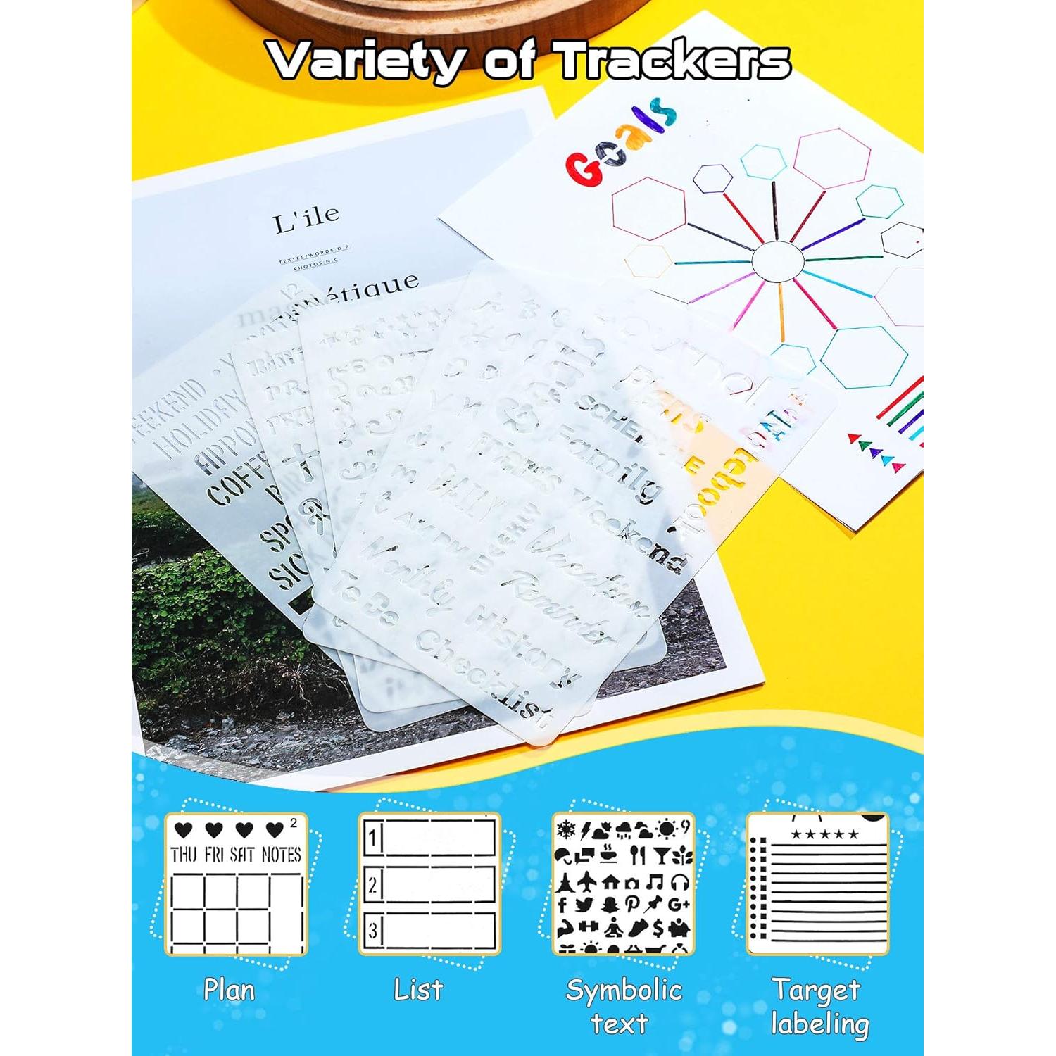 Conjunto de 30 Plantillas de Dibujo Tenare 10.16x17.78cm