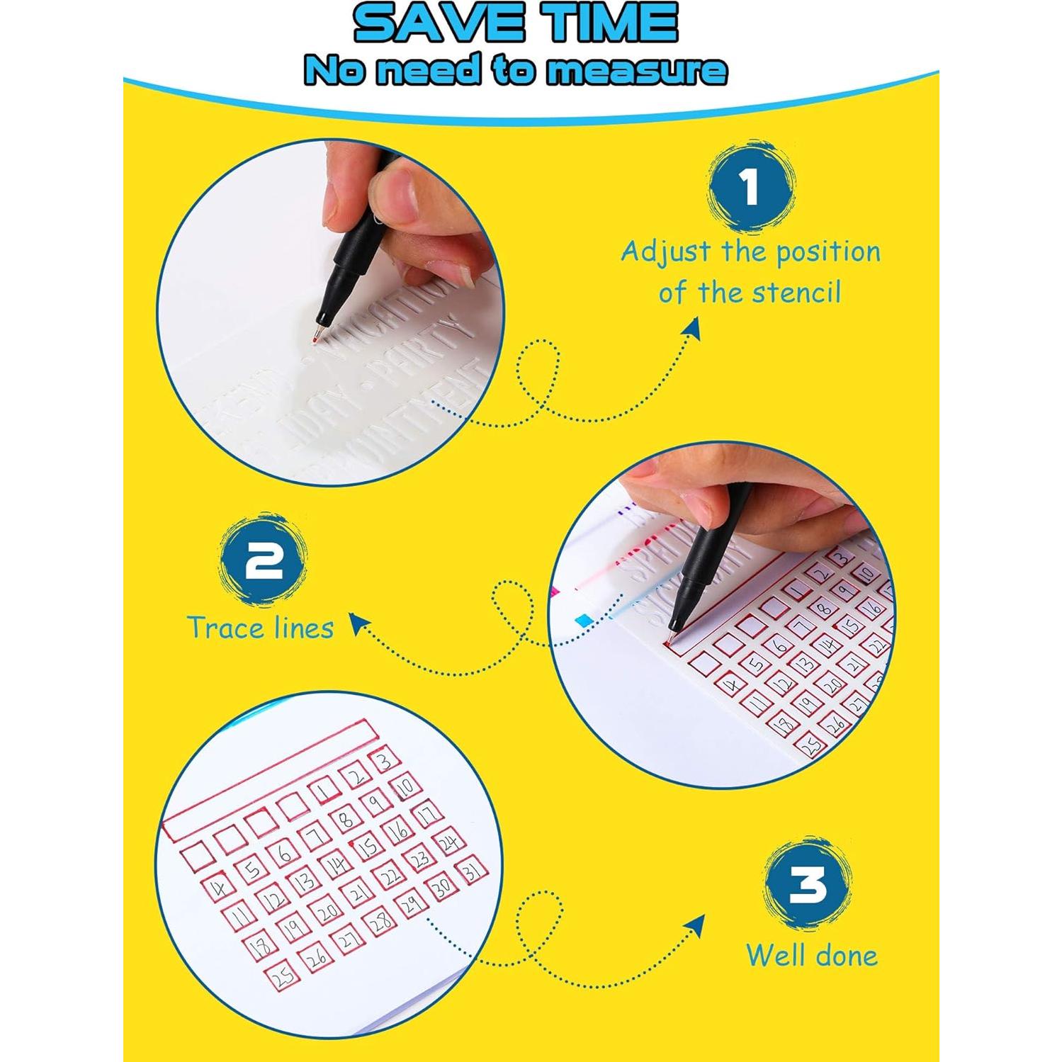 Conjunto de 30 Plantillas de Dibujo Tenare 10.16x17.78cm