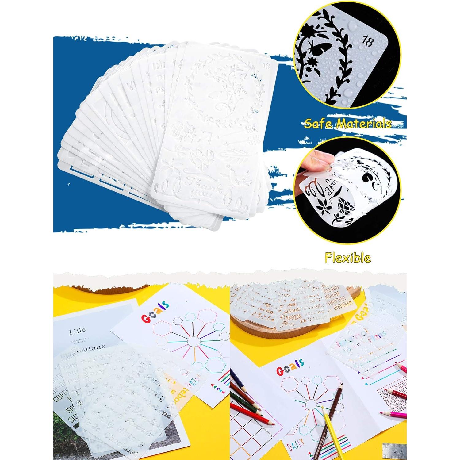 Conjunto de 30 Plantillas de Dibujo Tenare 10.16x17.78cm