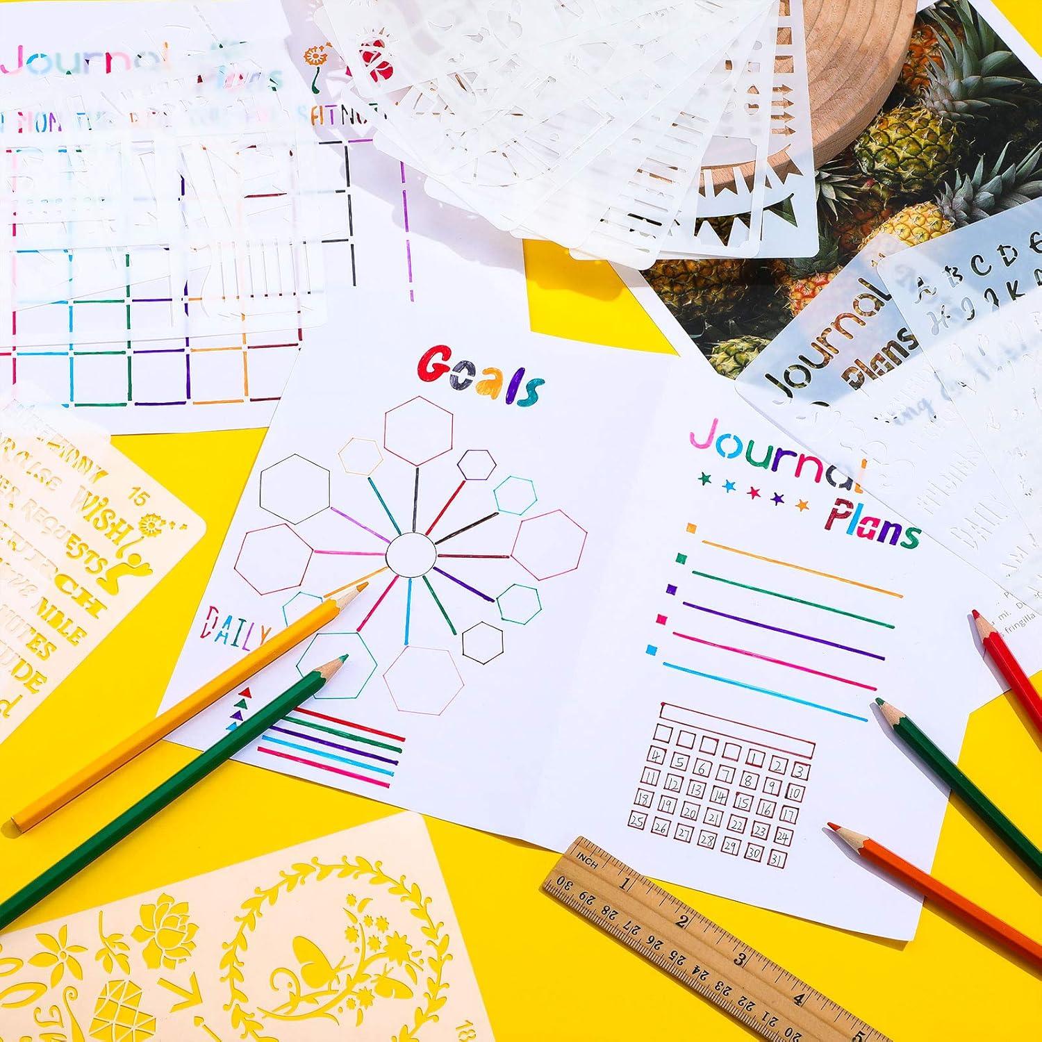 Conjunto de 30 Plantillas de Dibujo Tenare 10.16x17.78cm