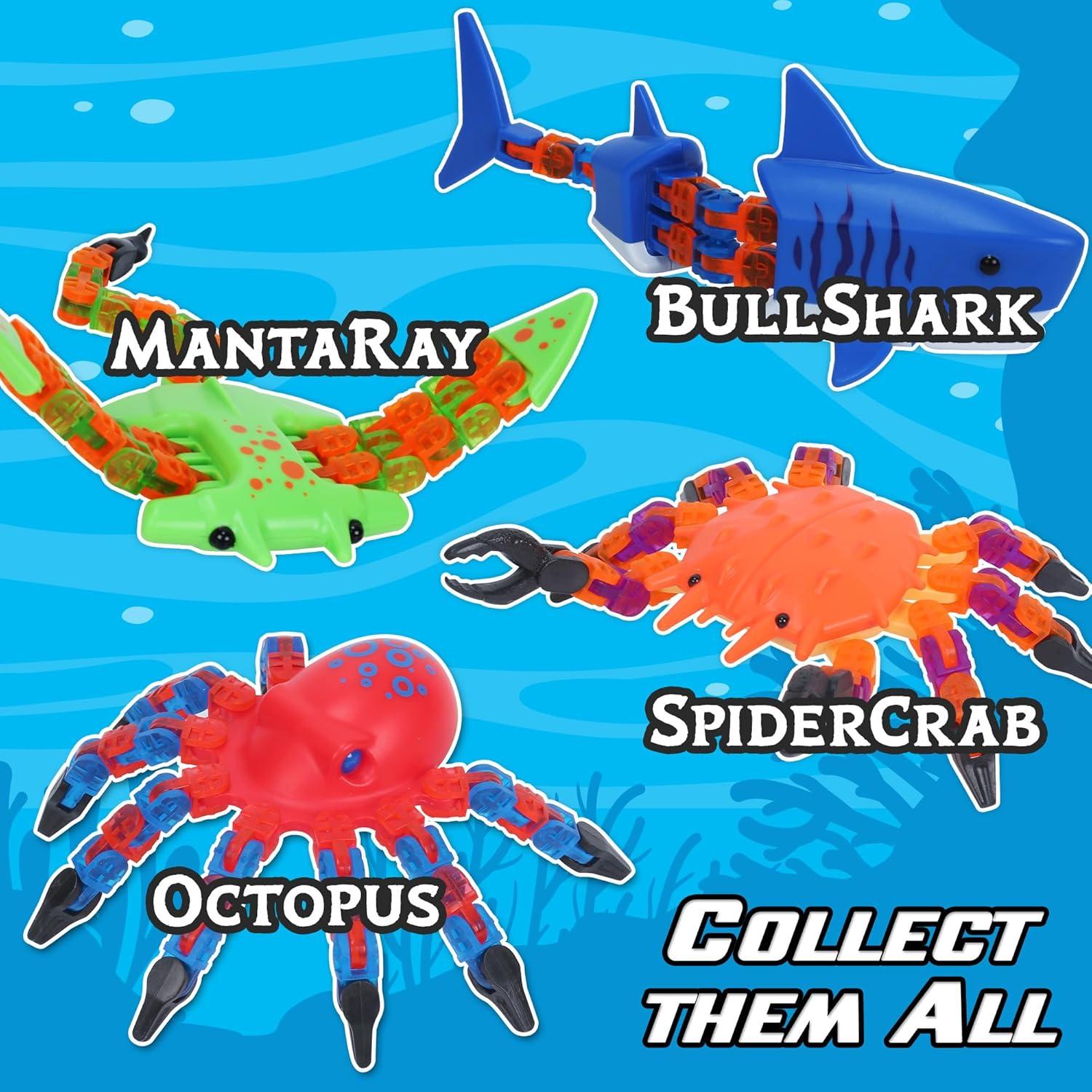 Combo Criaturas Klixx Oceánicas - Manta Raya y Pulpo para Niños