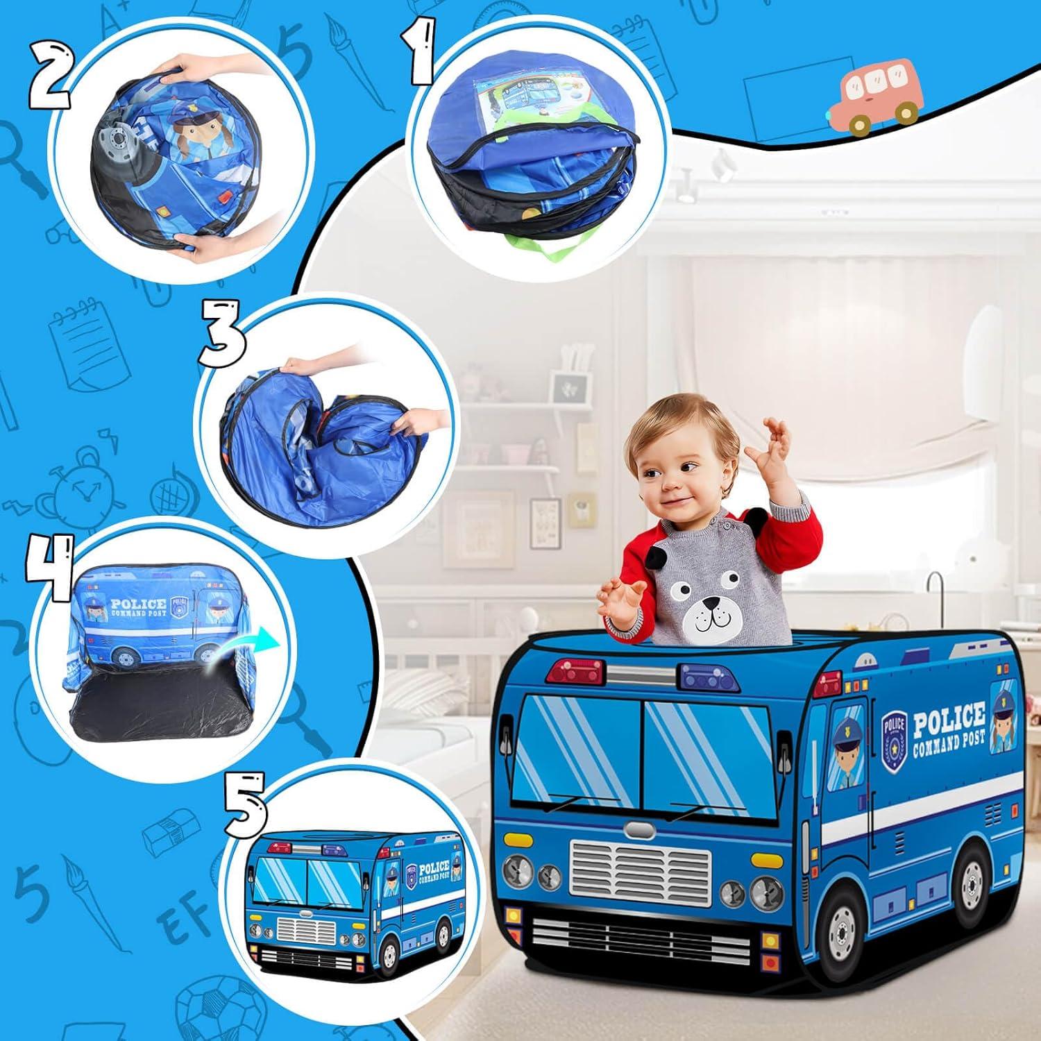 Tienda de Juego Pop Up Britik Azul para Niños 3 a 5 Años