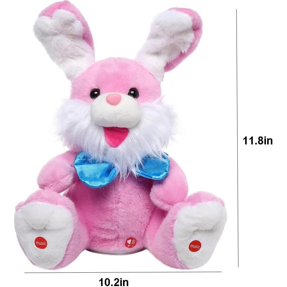 Juguete Musical Conejo de Peluche Adurello 30 cm Rosa