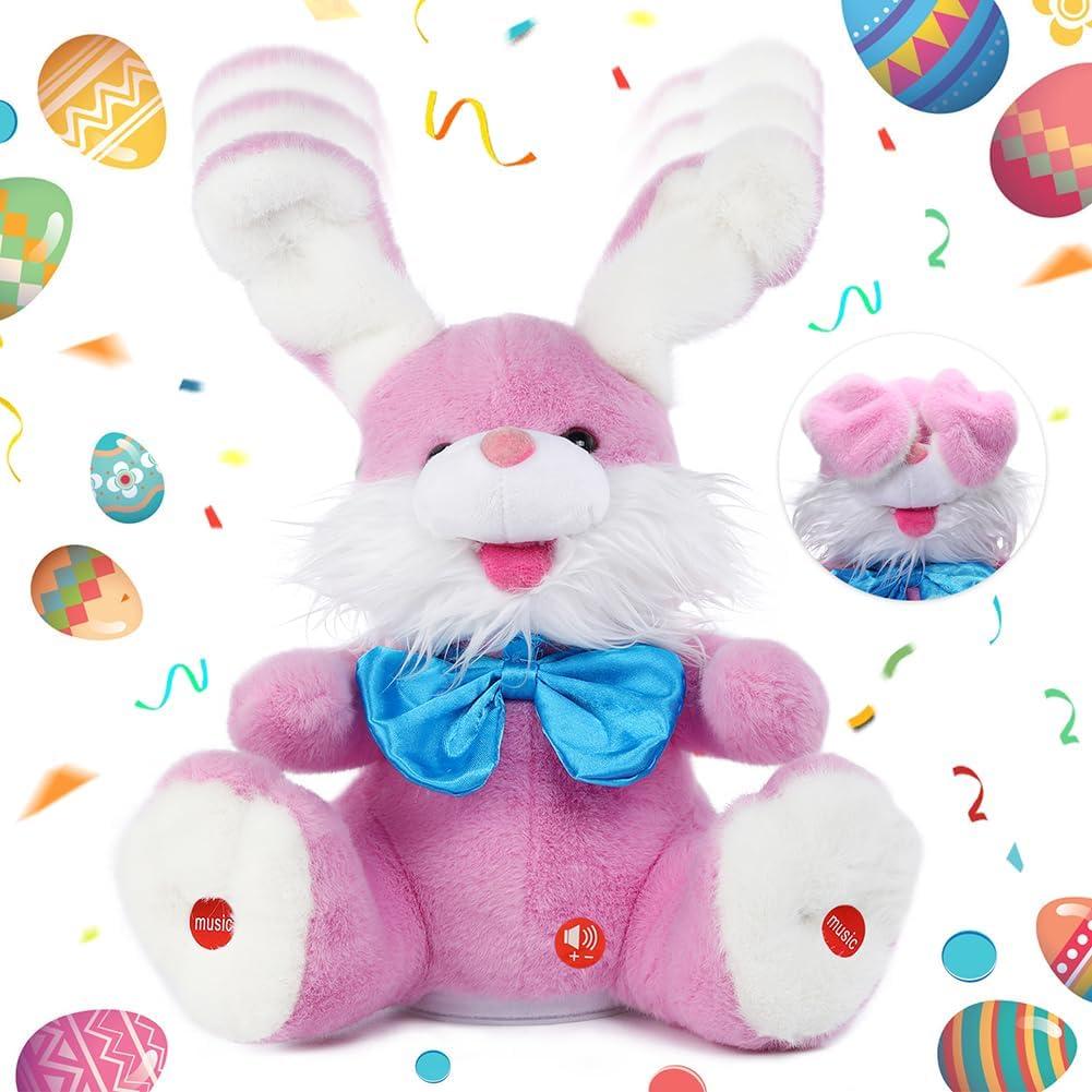 Juguete Musical Conejo de Peluche Adurello 30 cm Rosa