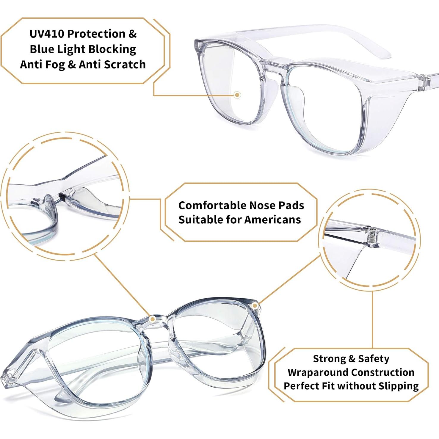 Gafas de seguridad Alsenor UV y luz azul - 2 paquetes