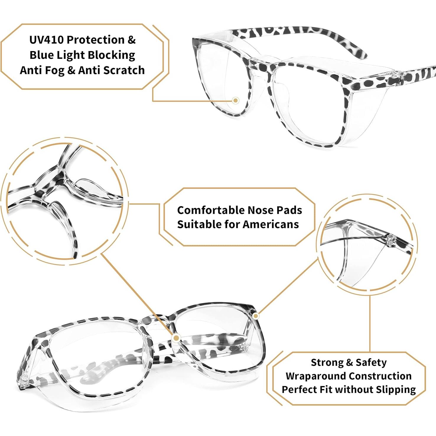 Gafas de seguridad Alsenor UV antiempañantes 99% bloqueo luz azul
