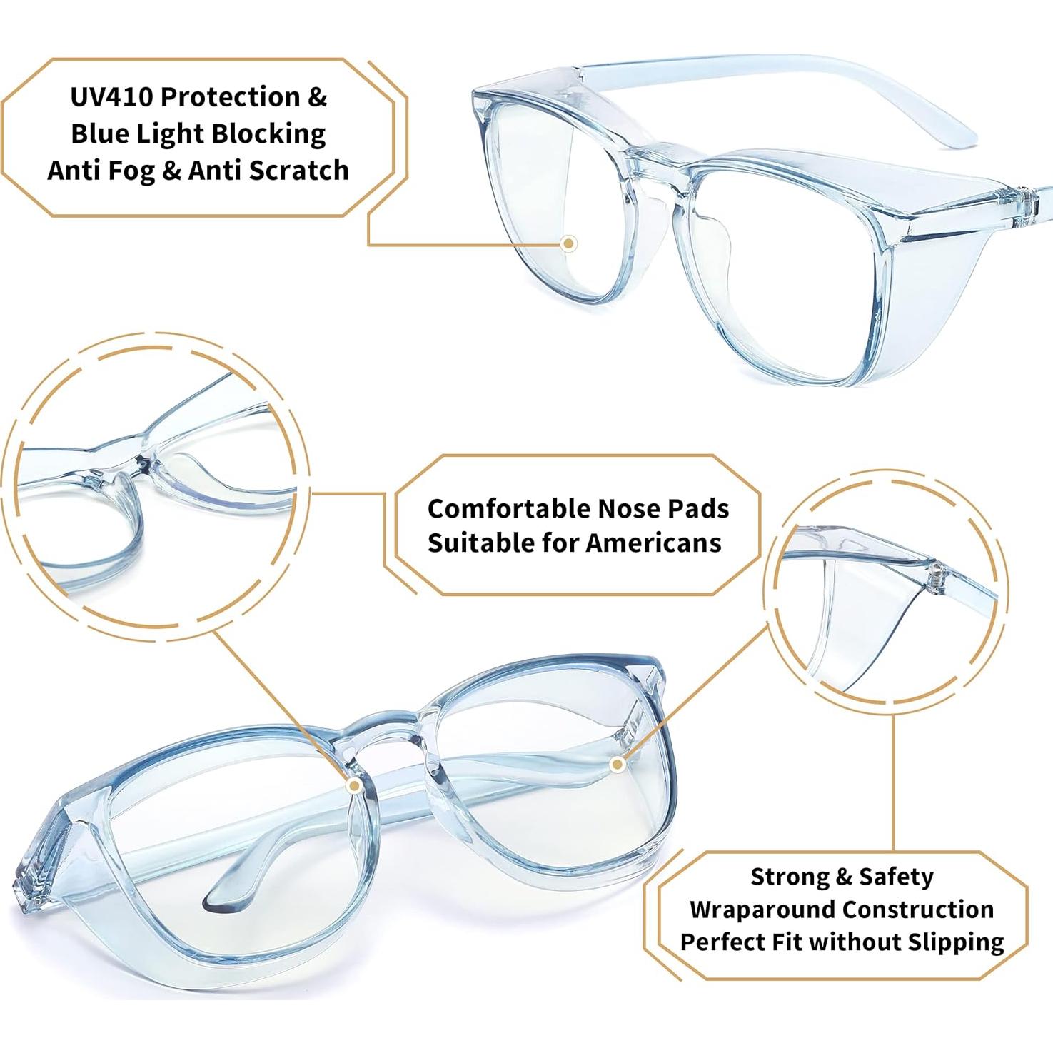 Gafas de seguridad Alsenor UV y luz azul 2 paquetes