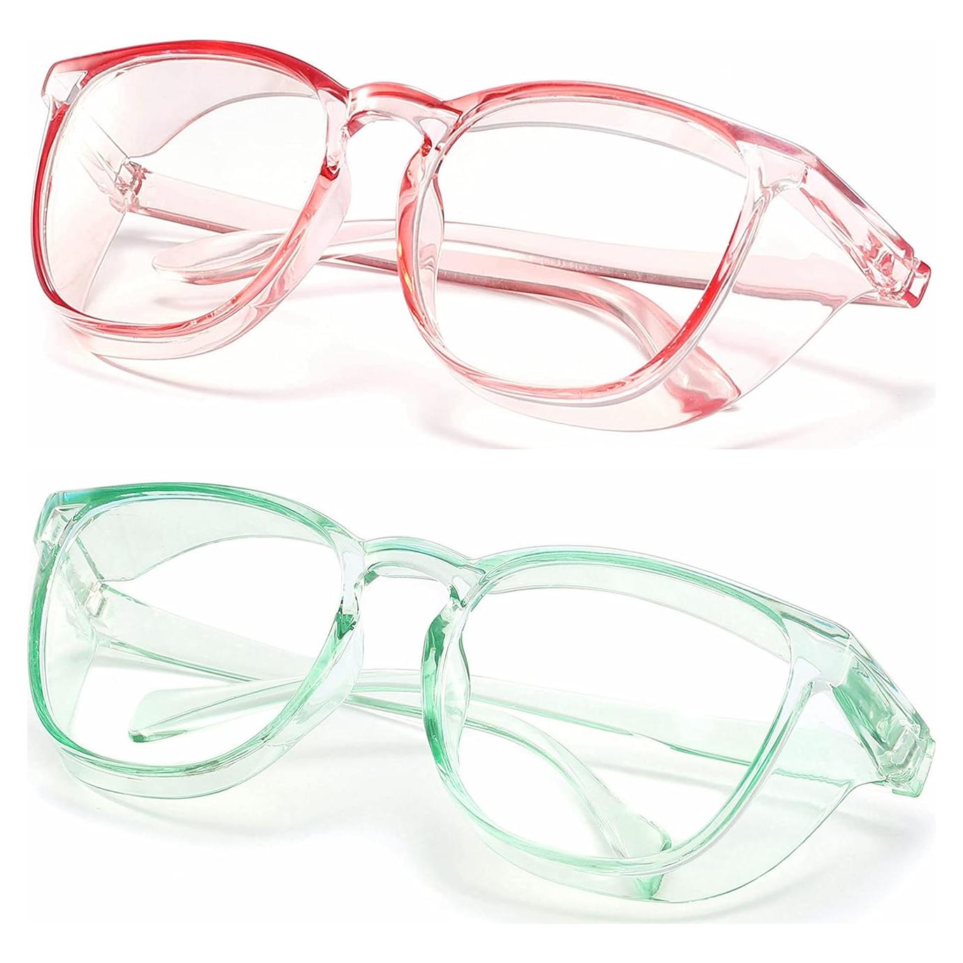 Gafas de seguridad Alsenor UV y luz azul 2 paquetes Rosa + Jade