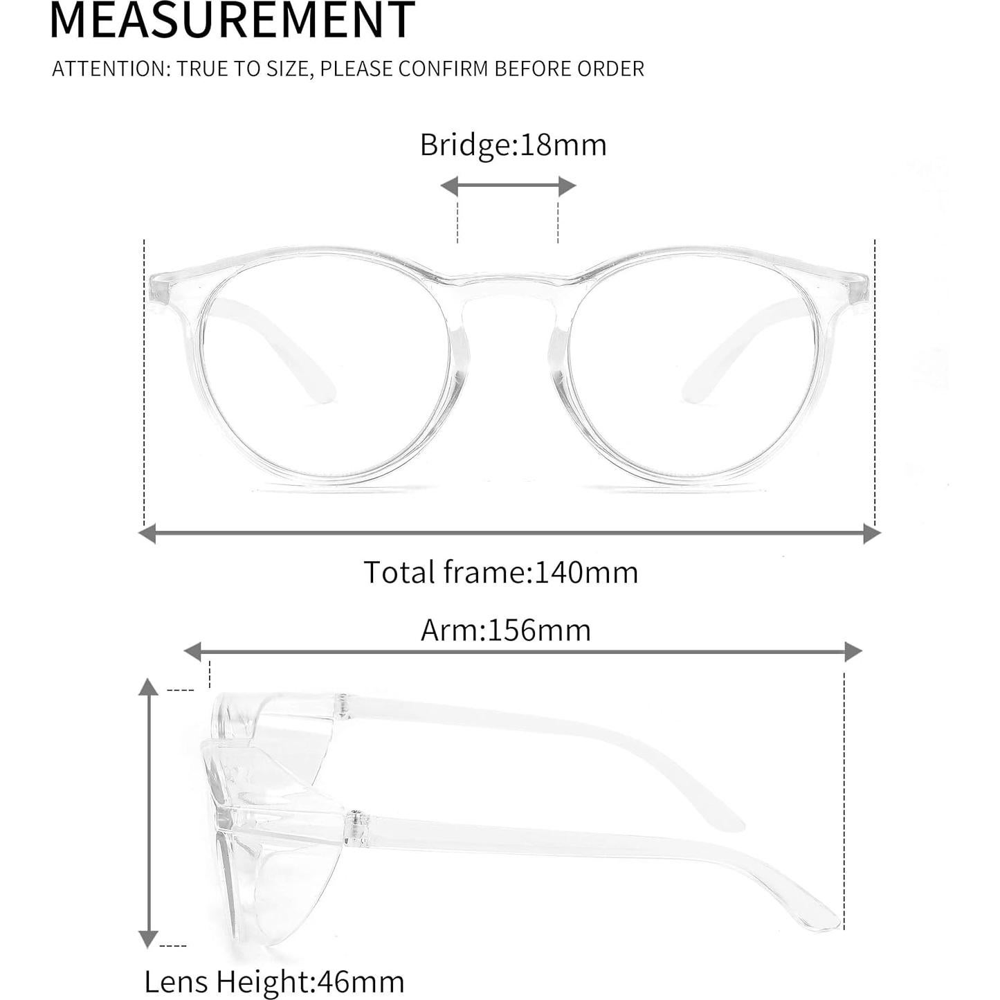 Gafas de seguridad Alsenor redondas transparentes UV y luz azul