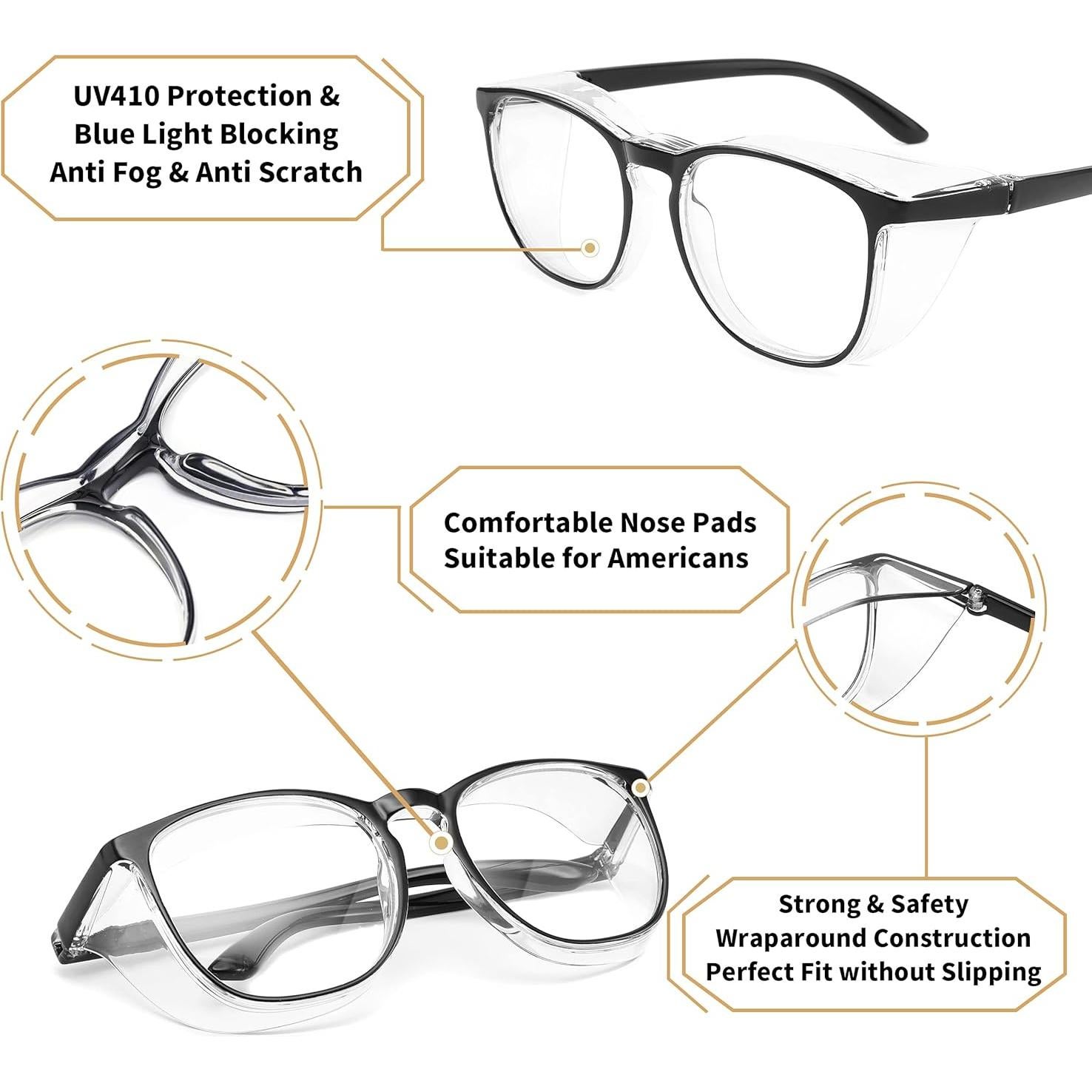 Gafas de seguridad Alsenor antiempañantes UV y luz azul