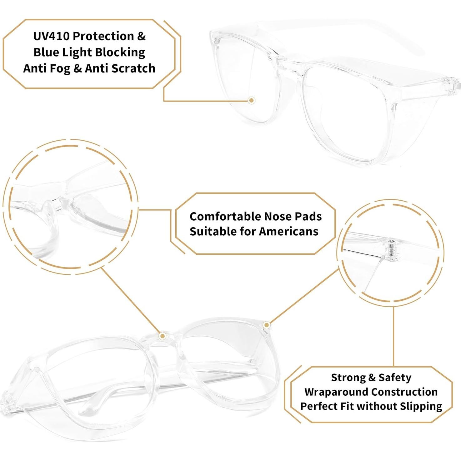 Gafas de seguridad Alsenor antiempañante UV y luz azul