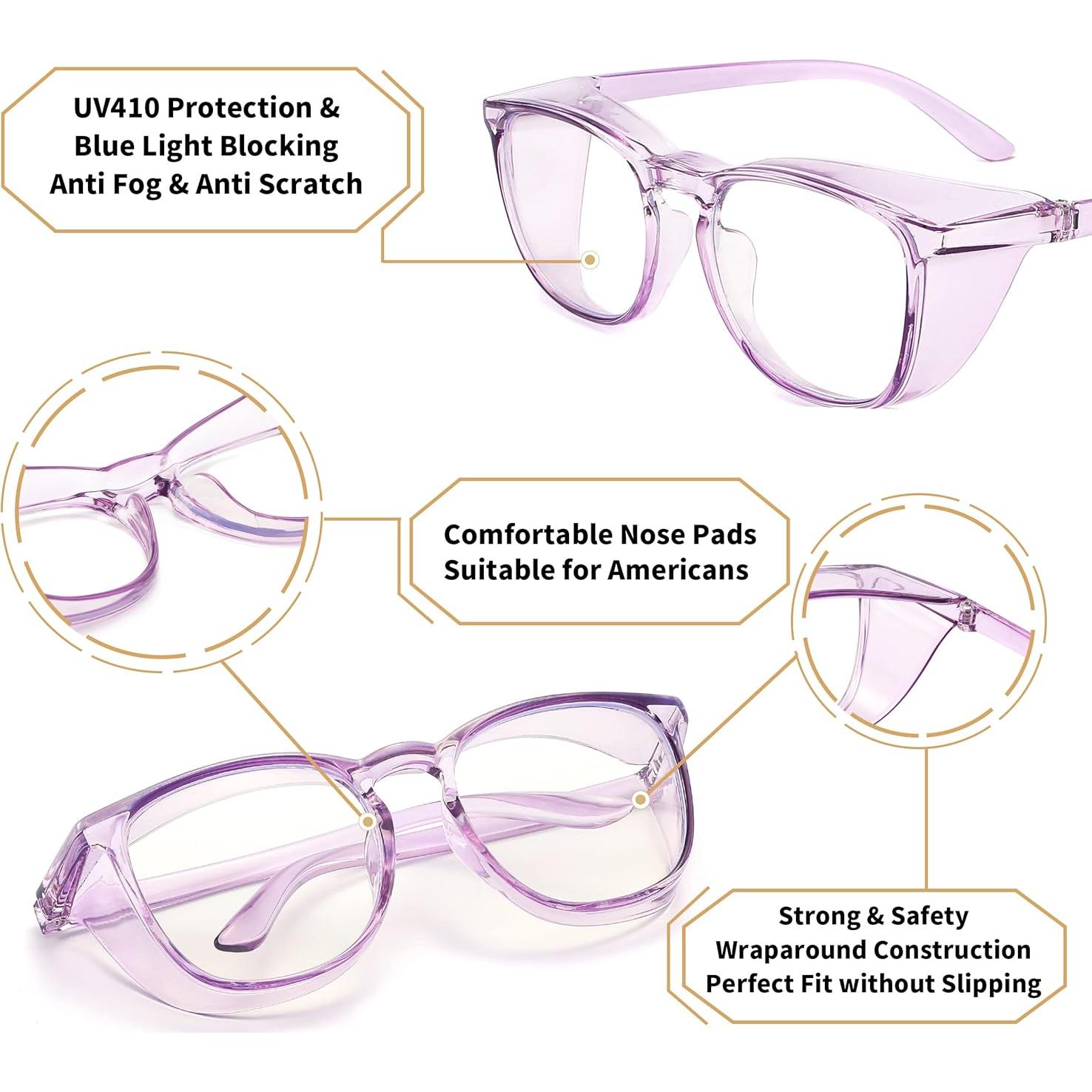 Gafas de seguridad Alsenor antiempañante UV azul 2 pack