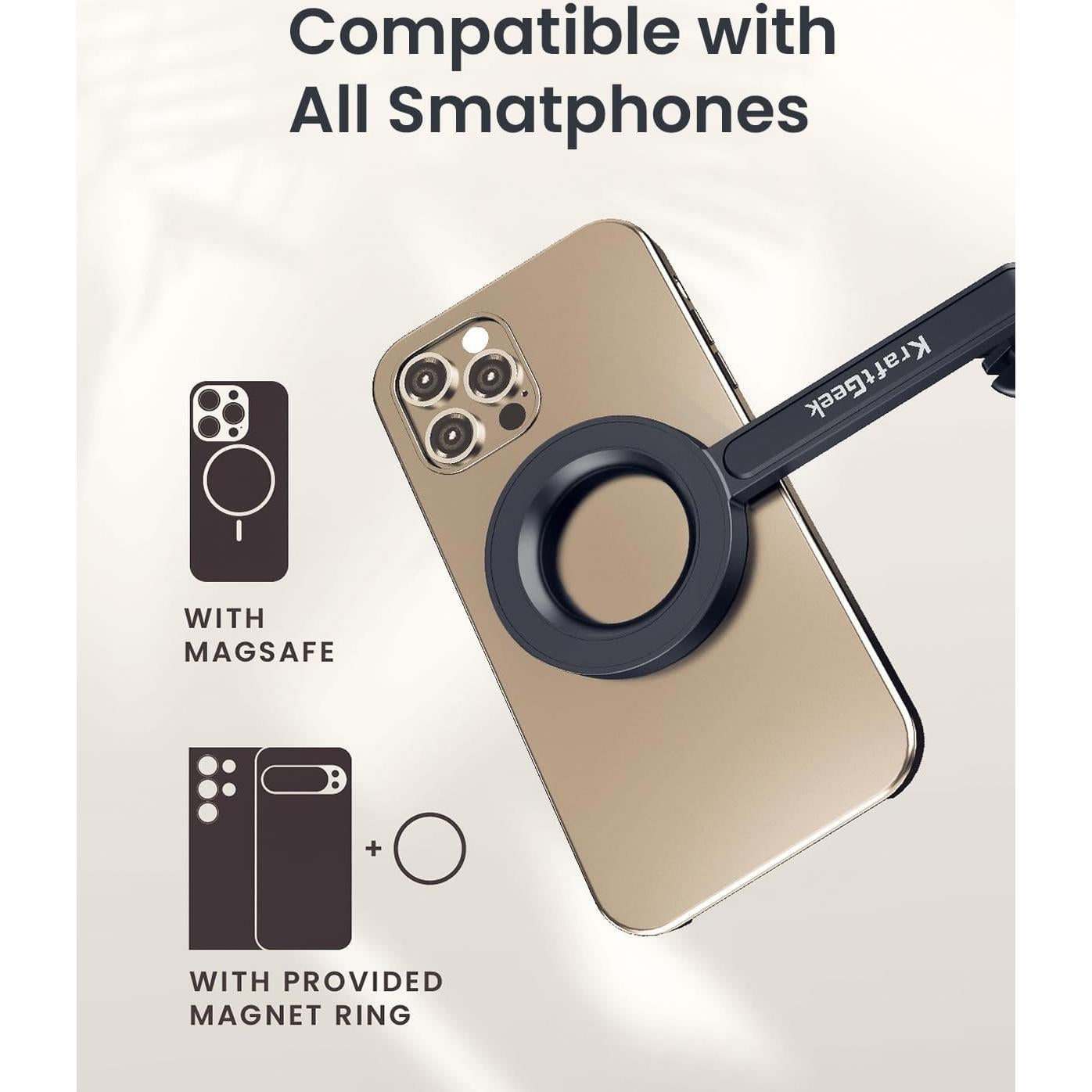 Trípode Magnético KraftGeek OTH-AB202MAX 64 cm con Control Remoto